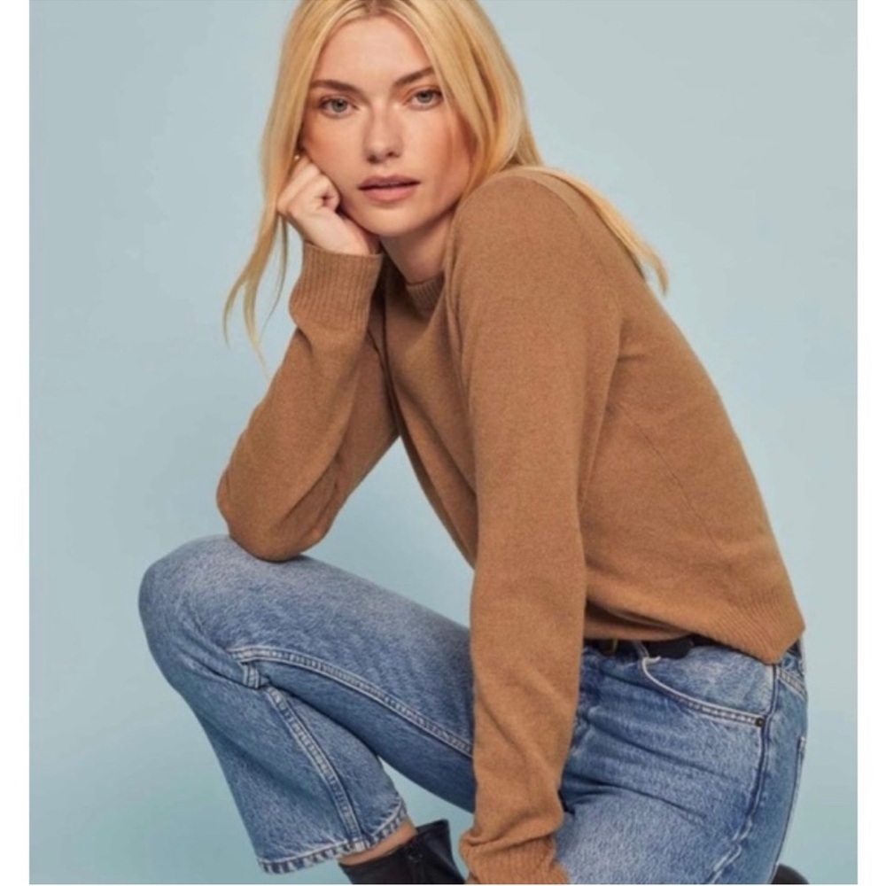 Reformation Camel Crew Neck Sweater